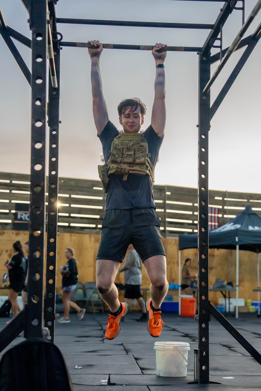 Service members deployed to Camp Lemonnier, Djibouti, perform “The Murph Challenge”