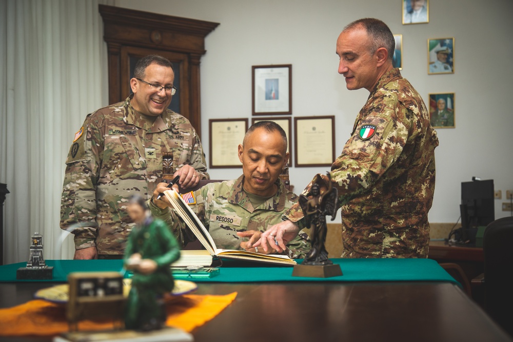 Brig. Gen. Davide Pilatti's guestbook signing