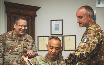 The Army Reserve Cyber Protection Brigade's Subject Matter Expert Tech Exchange in Rome, Italy culminates with a visit from Brig. Gen. Royce Resoso