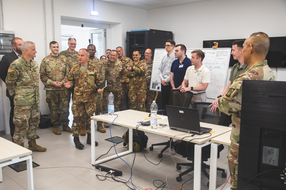 The Army Reserve Cyber Protection Brigade and the Reparto Sicurezza Cibernetica meeting with the SME Tech Exchange Teams