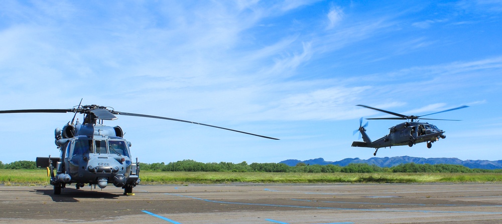 HH-60G Pave Hawk helicopters take flight