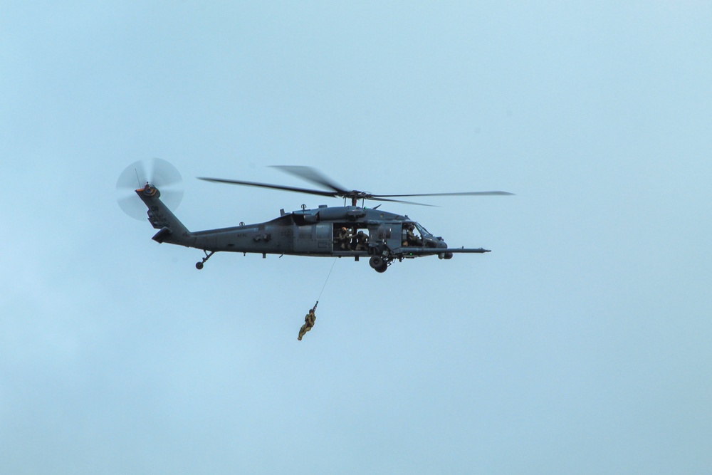 Guardian Angel Combat Search and Rescue hoist training