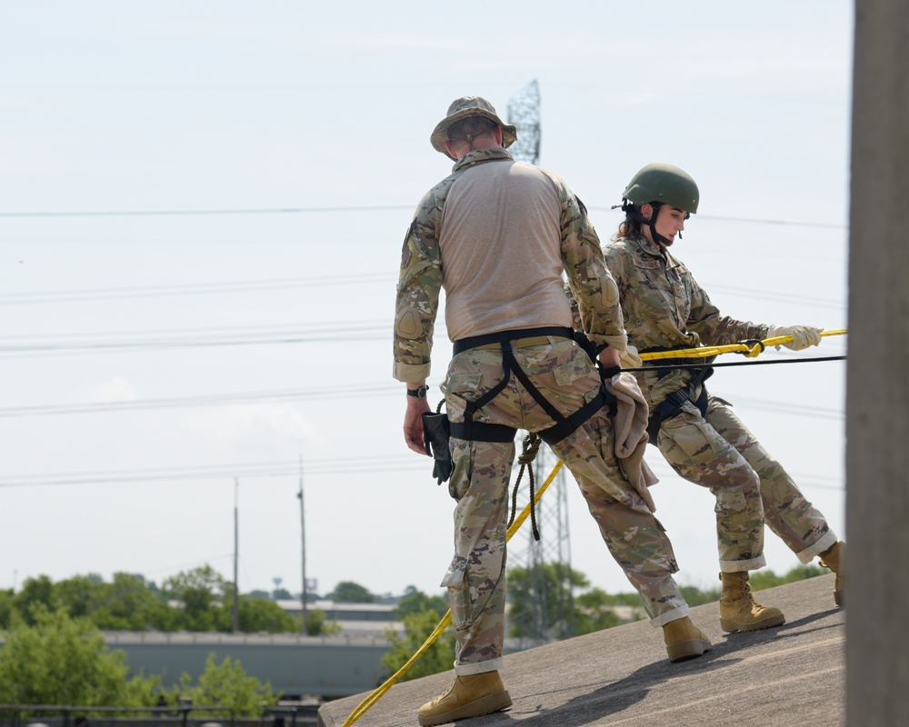 147th Security Forces Squadron participates in rappel training