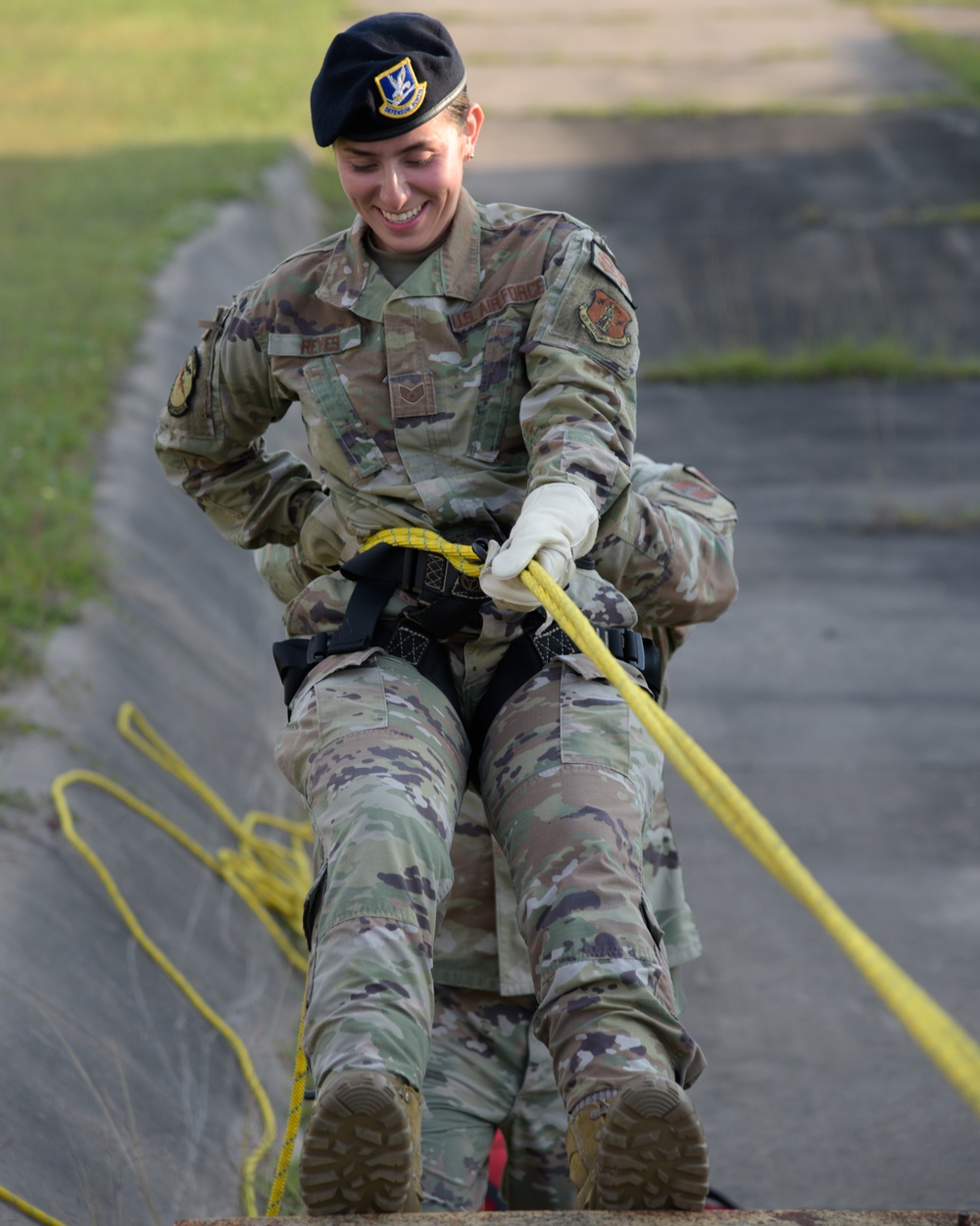 147th Security Forces Squadron participates in rappel training