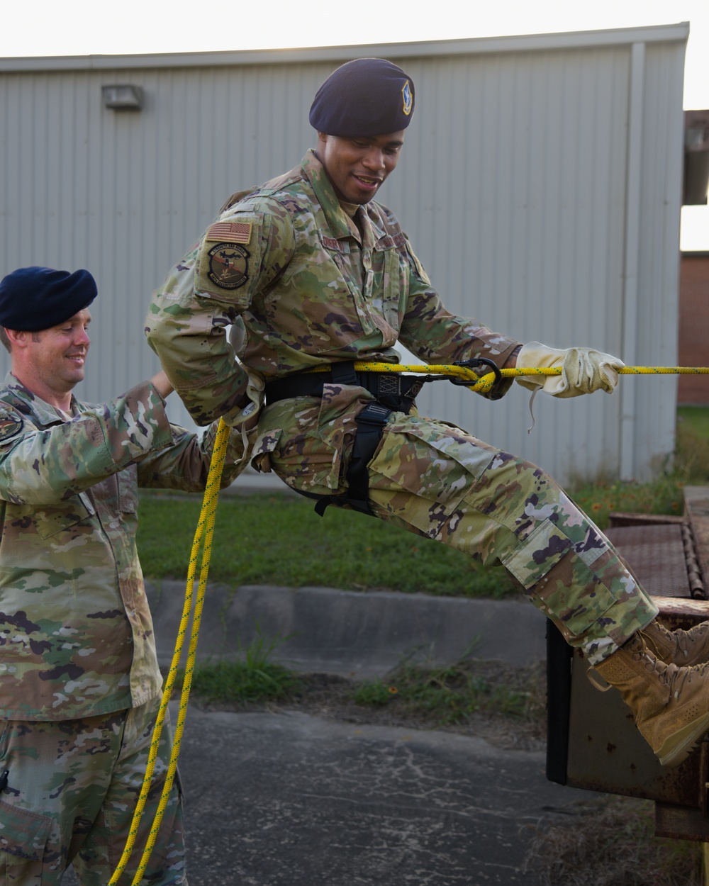 147th Security Forces Squadron participates in rappel training