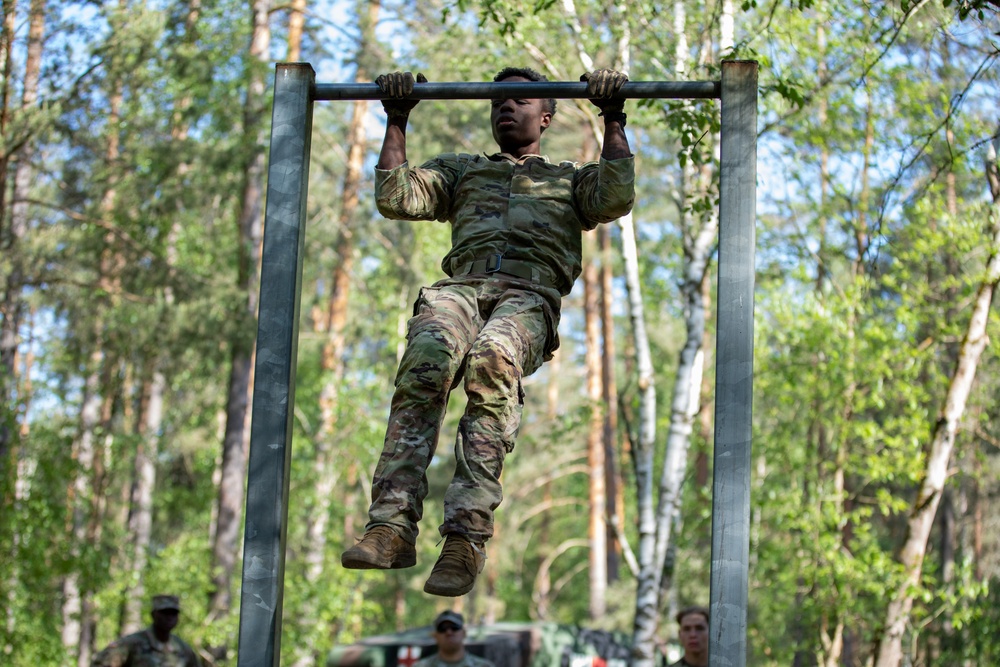 Victory Corps’ Elhers Cup participants tackle an obstacle course on their third day