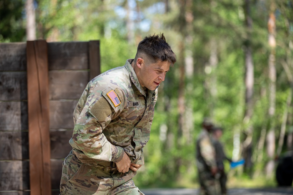 Victory Corps’ Elhers Cup participants tackle an obstacle course on their third day