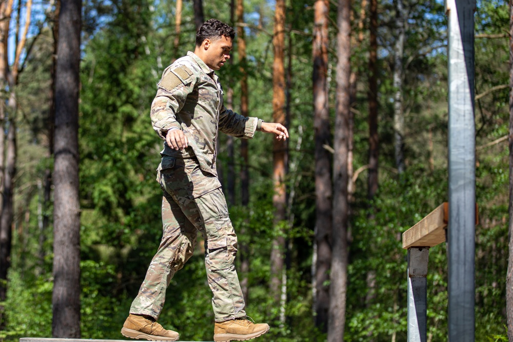 Victory Corps’ Elhers Cup participants tackle an obstacle course on their third day