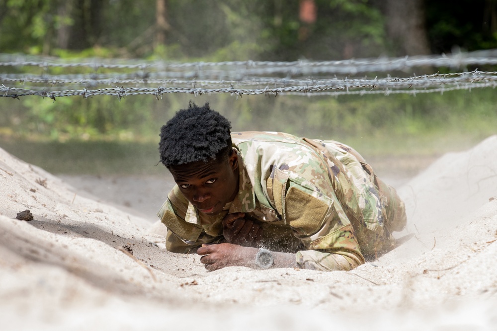 Victory Corps’ Elhers Cup participants tackle an obstacle course on their third day