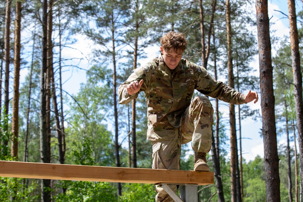 Victory Corps’ Elhers Cup participants tackle an obstacle course on their third day