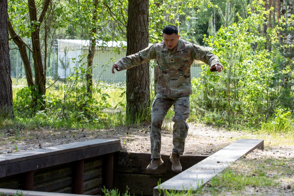 Victory Corps’ Elhers Cup participants tackle an obstacle course on their third day