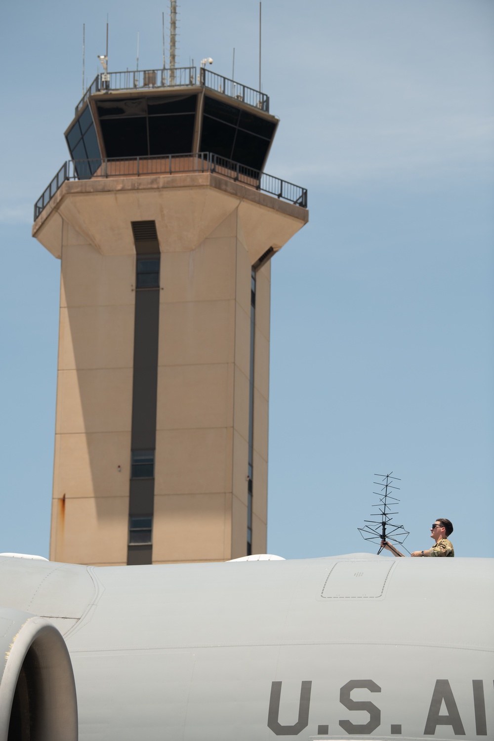 Airmen Set Up Portable Satellite Communications Kit