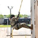 Defenders of the 147th Attack Wing practice rappelling