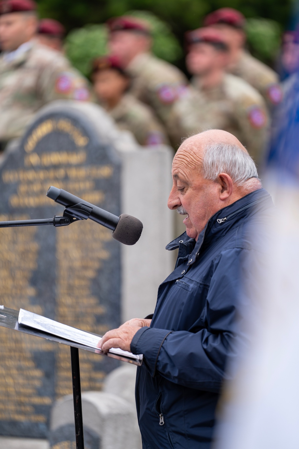 82nd Airborne Division Supports Cérémonie Monument Borne Zéro during D-Day 79