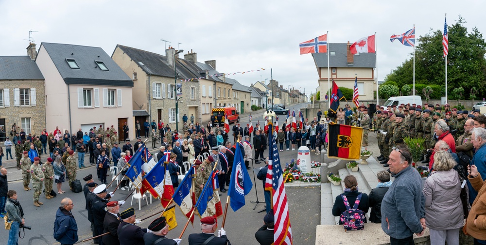 82nd Airborne Division Supports Cérémonie Monument Borne Zéro during D-Day 79