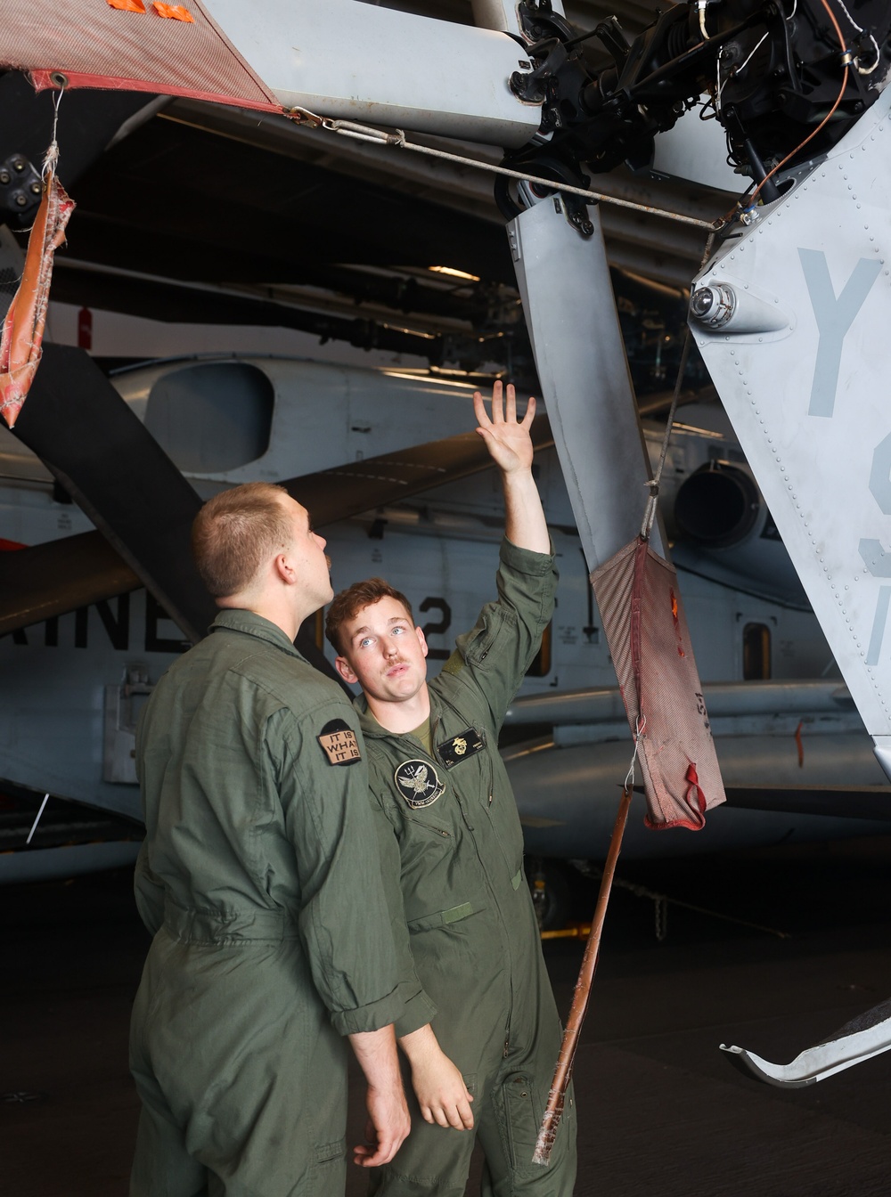 Marines Inspect Aircrafts