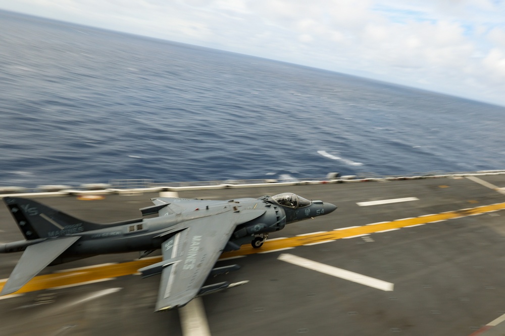 AV-8B Harrier Takes Off of the Flight Deck