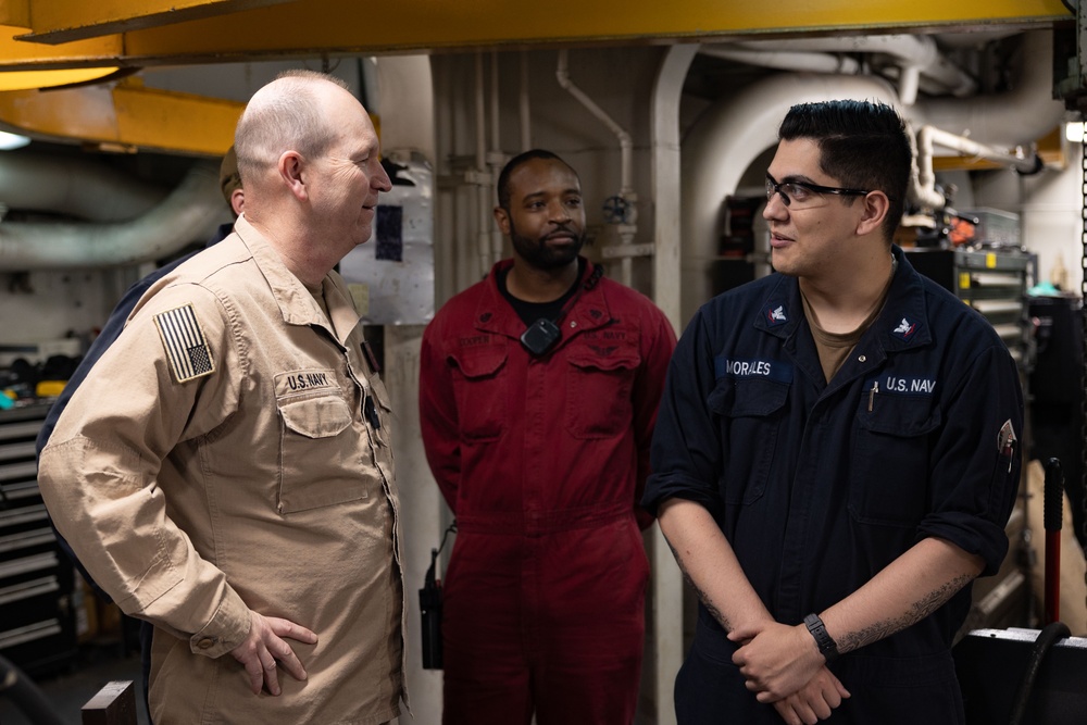 Rear Adm. Tom Williams Visits USS Bataan