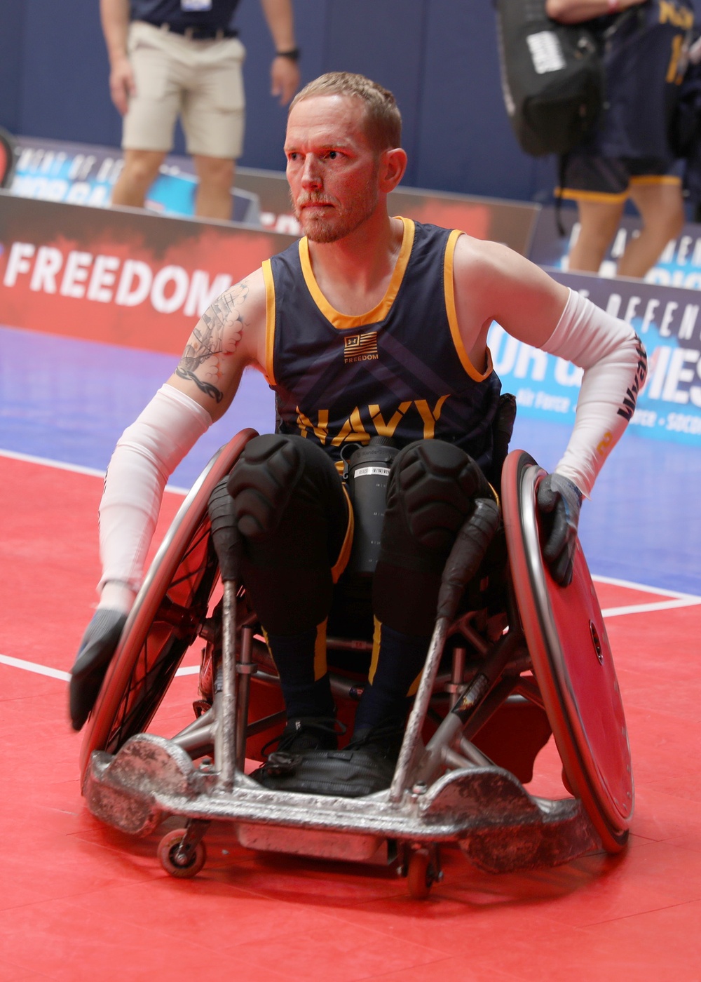 Team Navy versus Team SOCOM in Wheelchair Rugby