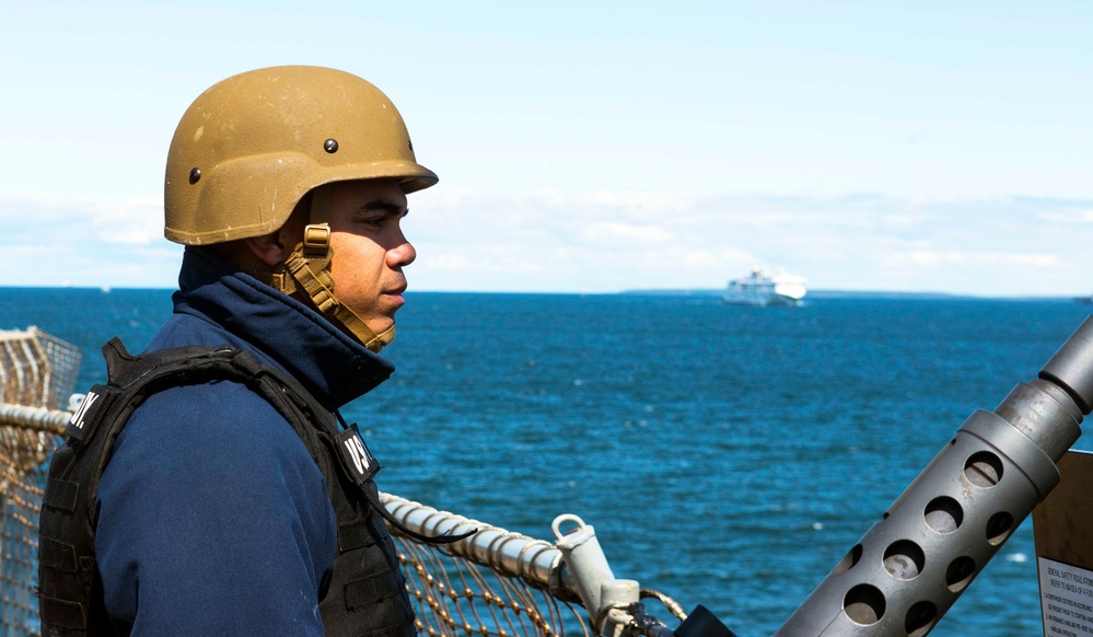 USS Mount Whitney Departs From Tallinn