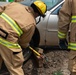 110th Wing firefighters prepare vehicle with support blocks