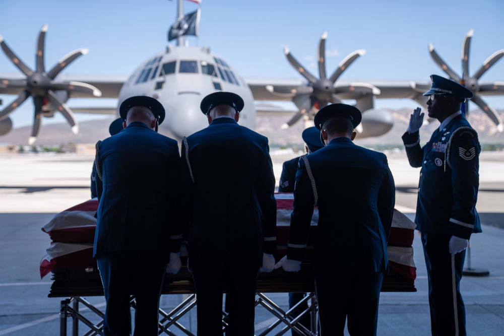 Memorial service for Col. Michael A. Fugett, 152nd Operations Group Commander