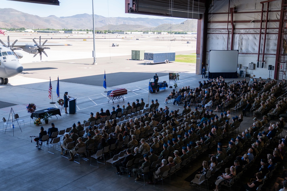 Memorial service for Col. Michael A. Fugett, 152nd Operations Group Commander