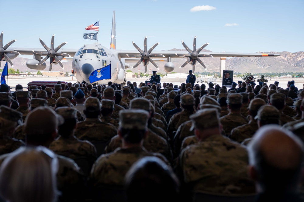 Memorial service for Col. Michael A. Fugett, 152nd Operations Group Commander