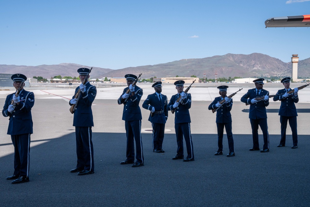 Memorial service for Col. Michael A. Fugett, 152nd Operations Group Commander