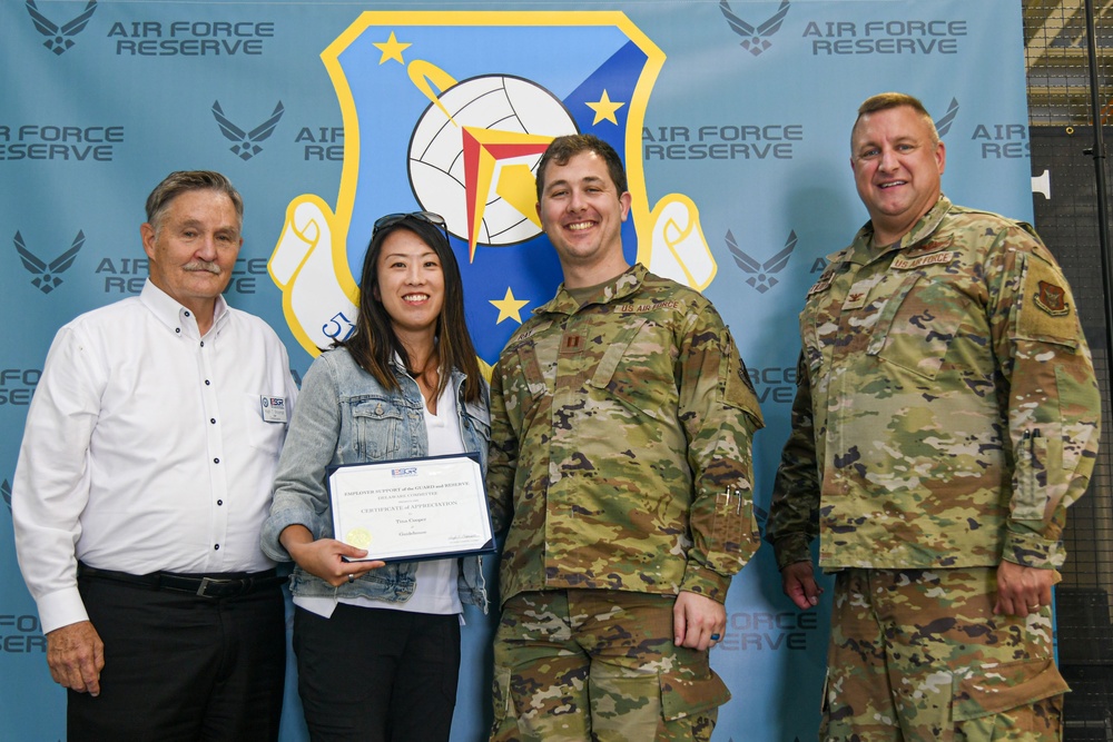 The 512th Airlift Wing recognizes civilian employers