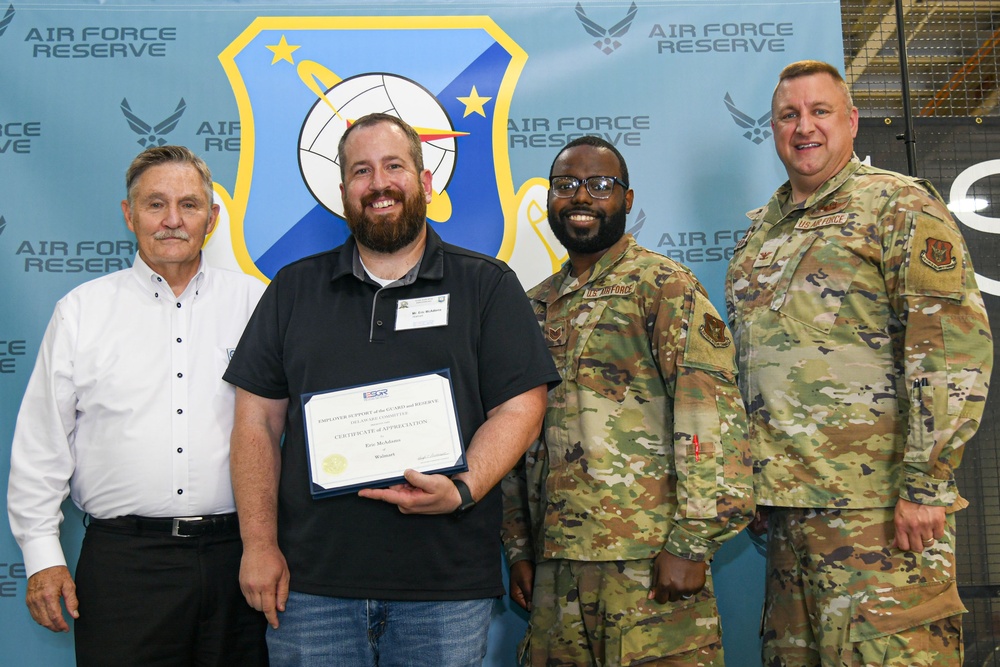 The 512th Airlift Wing recognizes civilian employers