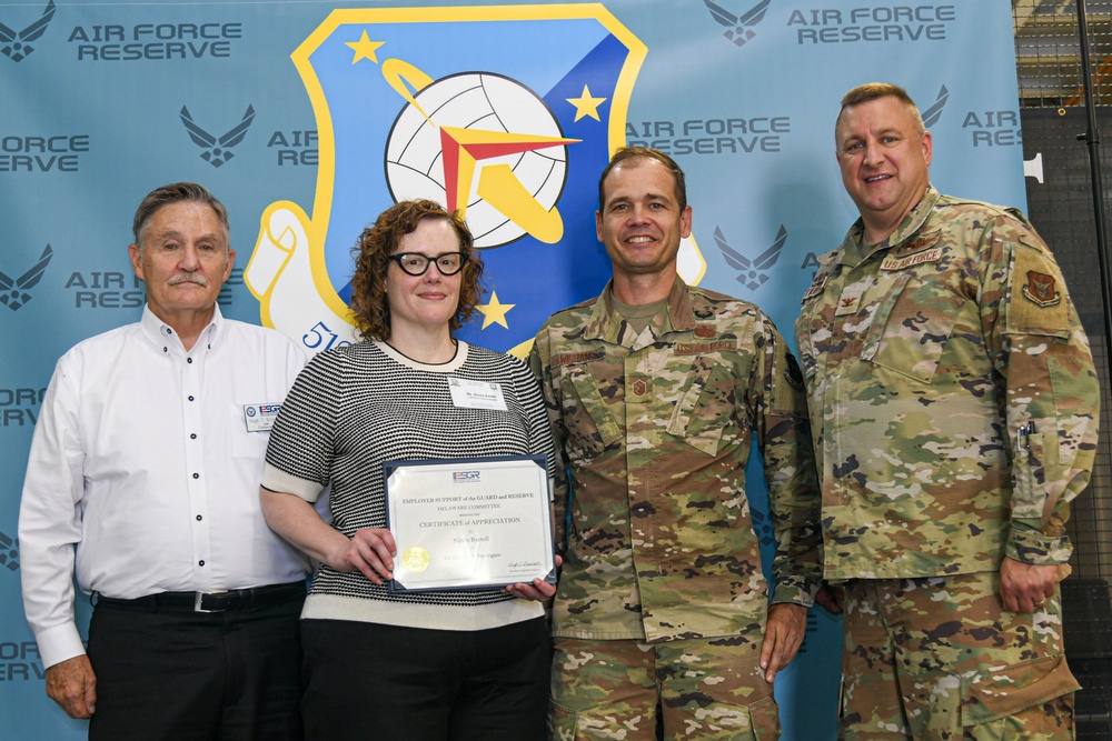 The 512th Airlift Wing recognizes civilian employers