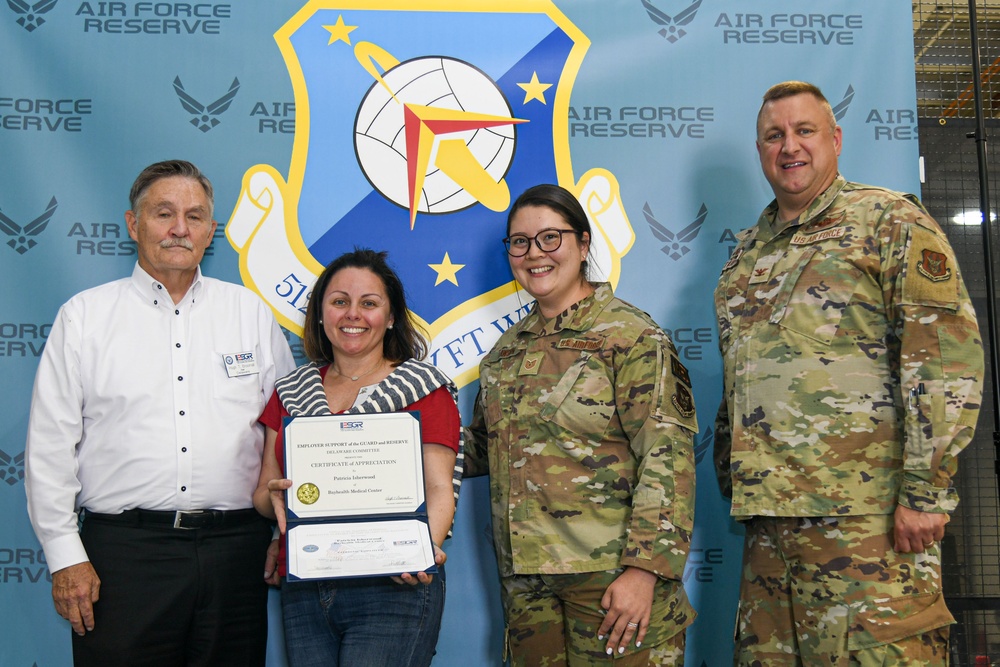 The 512th Airlift Wing recognizes civilian employers