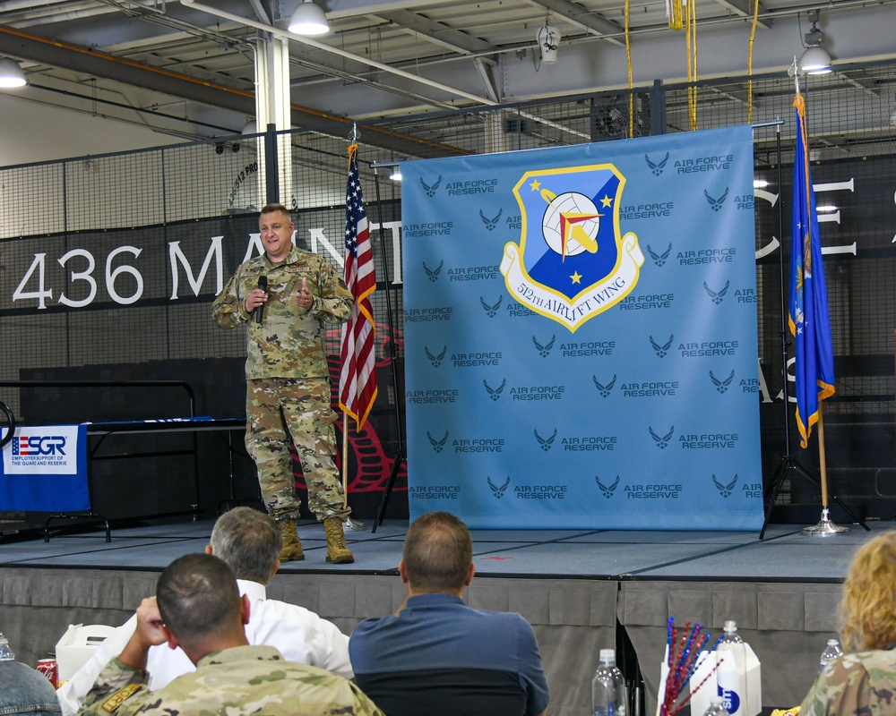 The 512th Airlift Wing recognizes civilian employers