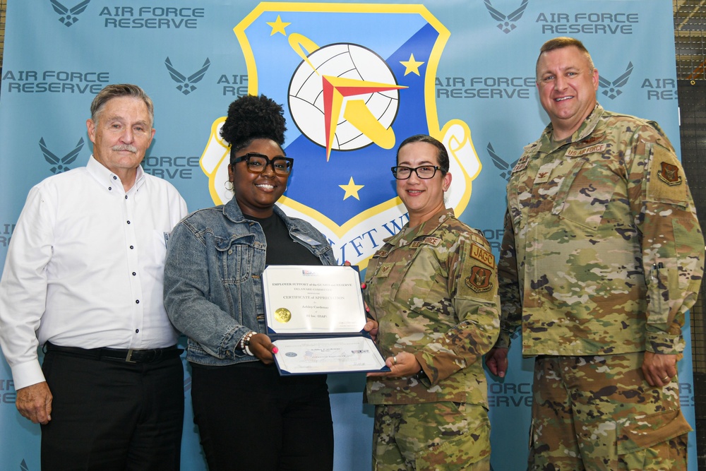 The 512th Airlift Wing recognizes civilian employers