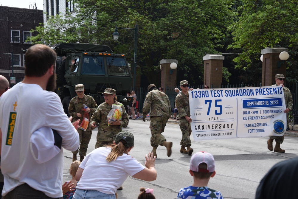 133rd Test Squadron Airmen hand out treats