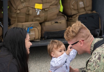 Naval Mobile Construction Battalion Five (NMCB-5) Returns Home.