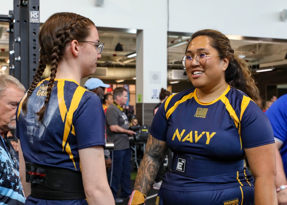 Team Navy Compete in Powerlifting Competition During the DoD Warrior Games 2023