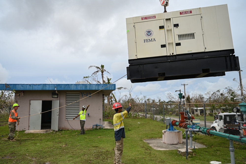 554 RHS supports FEMA; delivering generators in the local community