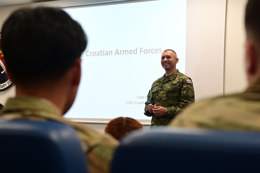 Croatian Armed Forces senior enlisted leader visits Aviano