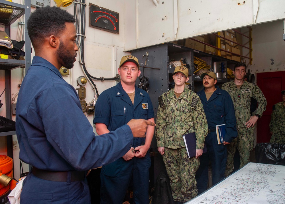 Sailors Learn DC Aboard Emory S. Land