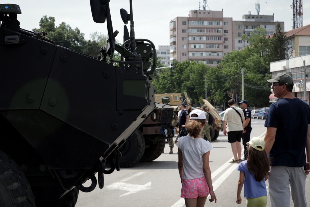 Military Vehicle Static Displays in Slobozia Town Square