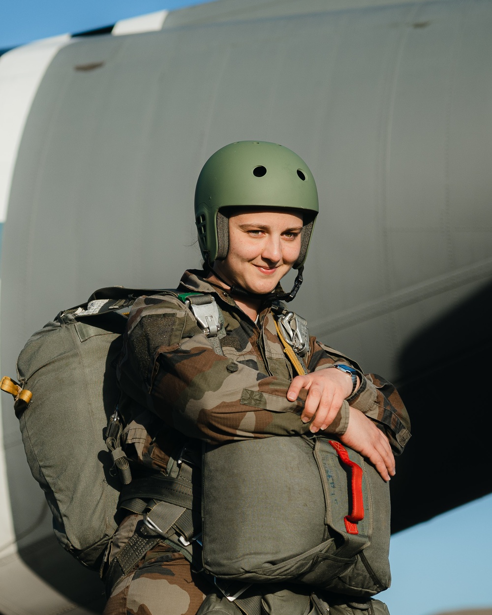 A French Paratrooper Rocks A T-11 Parachute