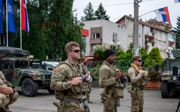 Kosovo Force Soldiers respond to protests in Kosovo