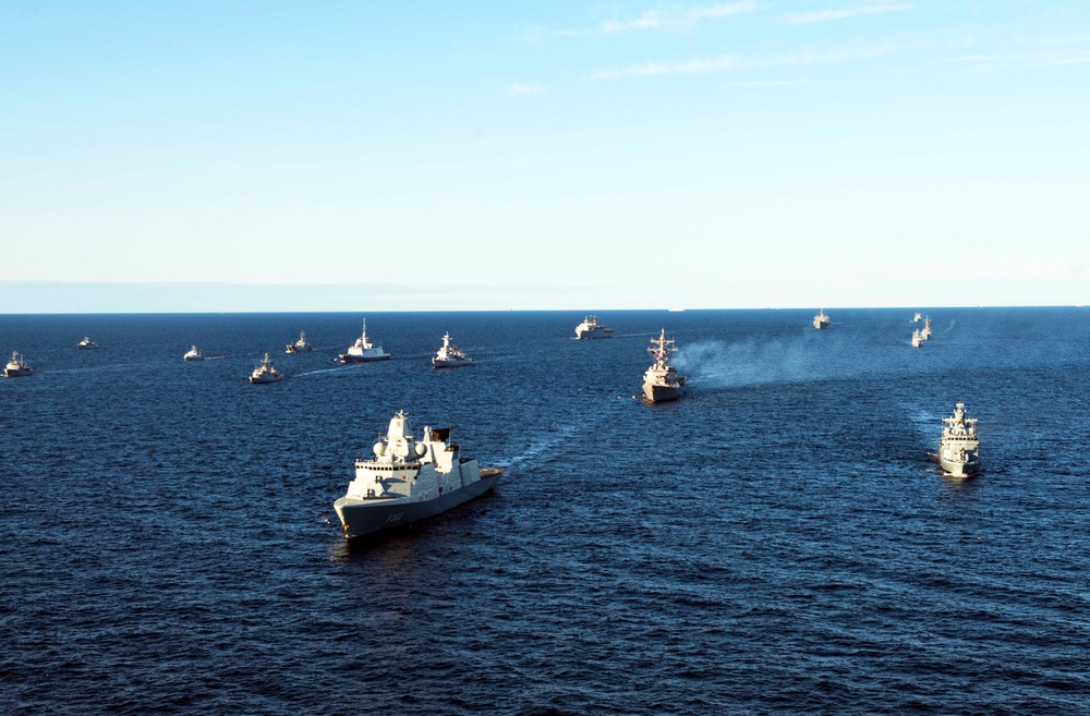 NATO and Sweden sail in formation during BALTOPS 23