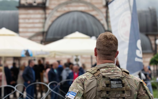 Kosovo Force Soldiers respond to protests in Kosovo