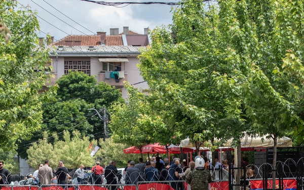 KFOR Soldiers respond to protests in Kosovo