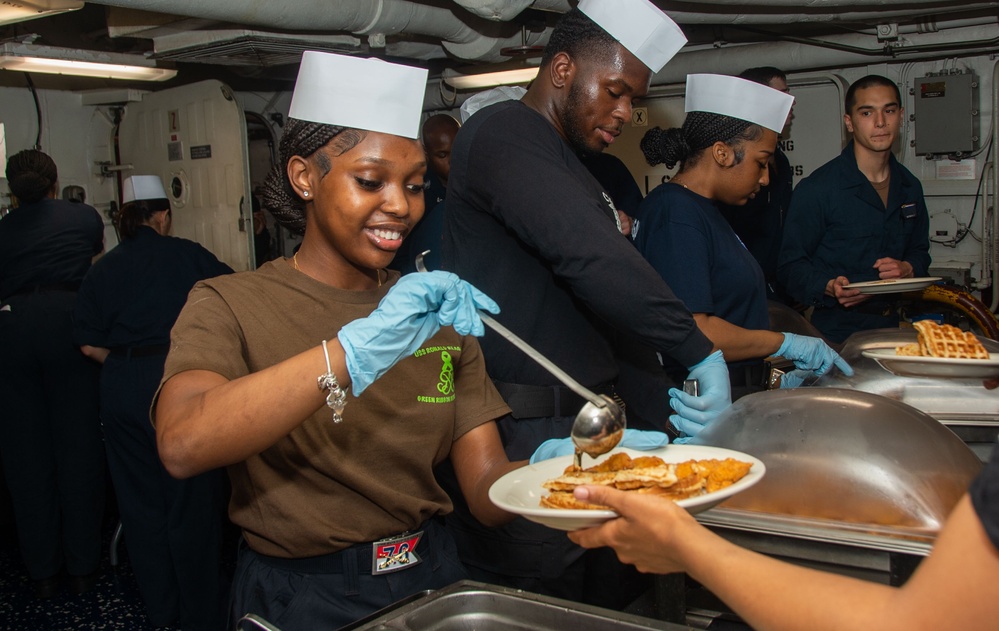 USS Ronald Reagan (CVN 76) CSADD hosts Sunday brunch