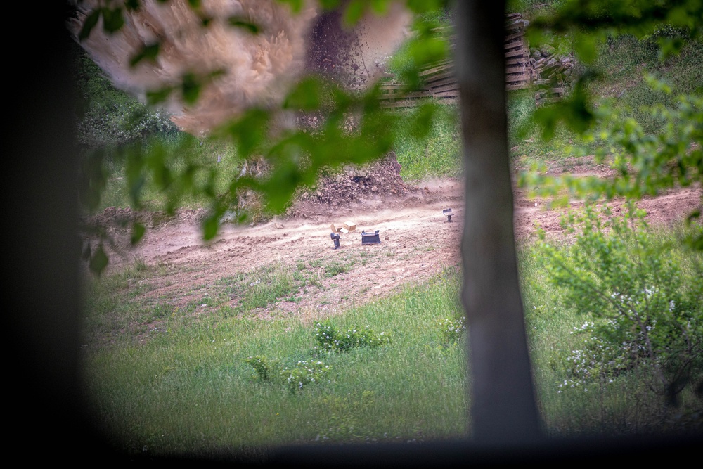 119th Engineer Company (Sapper) Trains on Demo Operations and Breaching Shotguns as Part of Training While at Camp Dawson