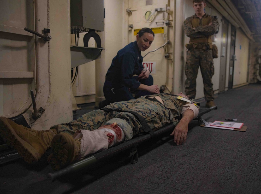 Mass Casualty Drill on the High Seas